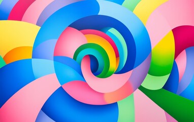 Obraz premium Colorful Spiral Pattern of Vibrant Shades and Tones