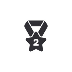 Medal icon. Award icon. Military reward. Star icon. Game art. Game Medal. Achievement badge. Winner's trophy icon. Symbol victory. Reward badge. Second place. Quality mark. Champion. Award badge. Win
