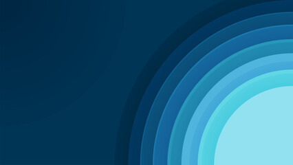 multi colored blue circle papercut with overlap layers background