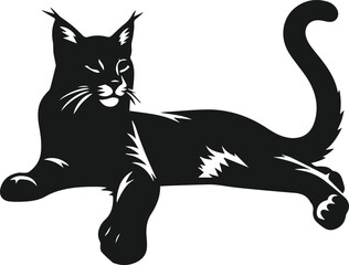 Bobcat animal silhouette vector