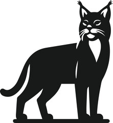 Bobcat animal silhouette vector