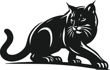Bobcat animal silhouette vector