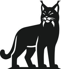 Bobcat animal silhouette vector