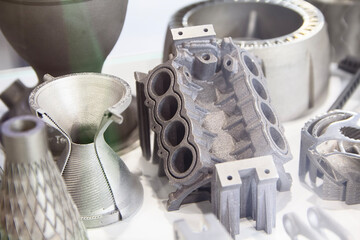 Samples produced by printing a 3D printer from a metal powder