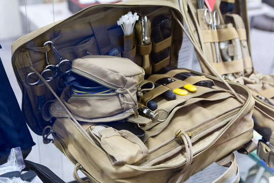 Army first aid kit, military paramedic backpack