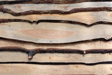 Old boards are rough overlapped