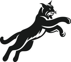 Bobcat animal silhouette vector