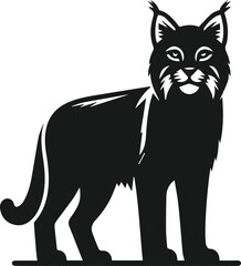 Bobcat animal silhouette vector