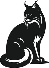 Bobcat animal silhouette vector