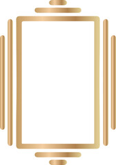 Gold frame ornamental hand drawing elegant element