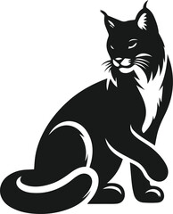 Bobcat animal silhouette vector
