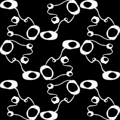 Fototapeta premium black and white seamless pattern