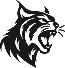 Bobcat animal silhouette vector