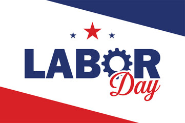 Labor Day bold typography vector illustration.