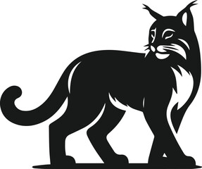 Bobcat animal silhouette vector