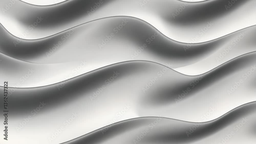 Poster soft, flowing lines undulate across a smooth surface reflecting light and creating an engaging play 
