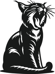 Bobcat animal silhouette vector