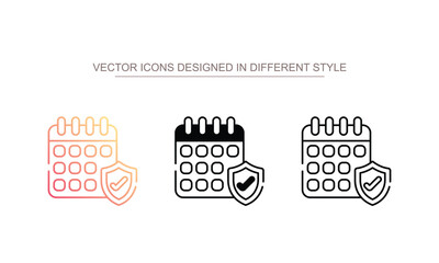 Calendar icon design with white background stock illustration