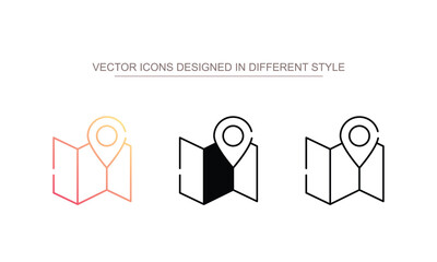 Mapping icon design with white background stock illustration