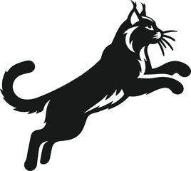 Bobcat animal silhouette vector