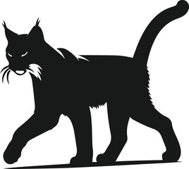 Bobcat animal silhouette vector