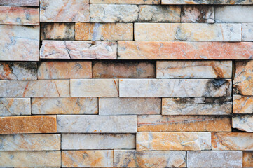 outdoor wall tiles, natural stone wall background, facade tiles.