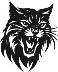 Bobcat animal silhouette vector