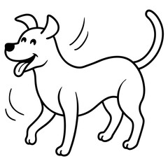 vector illustration of a dog