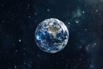 Obraz premium Stunning view of Earth in space, showcasing vibrant colors