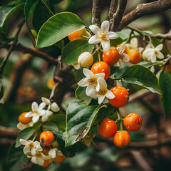Breathtaking View of a Ximenia Plant Thriving in a Tropical Climate