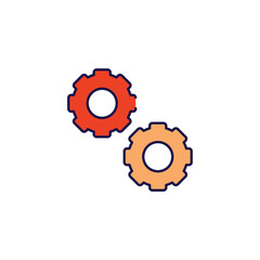 Setting icon design with white background stock illustration