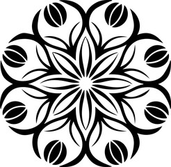 Mandala Stencil Vector Design, Intricate Mandala Stencil Art, Circular Mandala Stencil Vector, Decorative Mandala Template Design, Floral Mandala Stencil Vector, Traditional Mandala Vector Art, Abstra