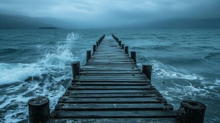 Fototapeta premium Stormy Pier