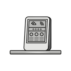 Obraz premium Air Quality Monitor Displaying Environmental Data 