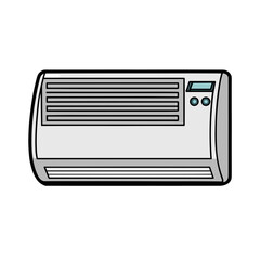 Air conditioner in a modern style, cool color for indoor comfort  