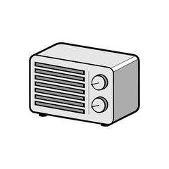 Fototapeta premium Heating Unit Illustration in Simple Style with Gray Colors 