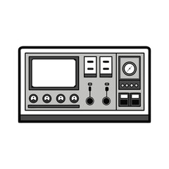 Fototapeta premium Control panel illustration in minimalist style with grey colors 