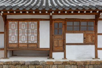 Traditional Korean Architectural Style Hanok Housing Landscape