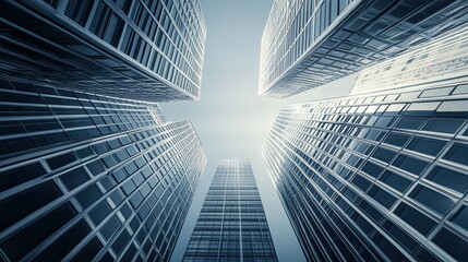 Fototapeta premium Abstract Cityscape: A Study in White and Light 