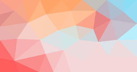 Fototapeta premium Illustration of orange abstract polygon modern multicolor background for your design