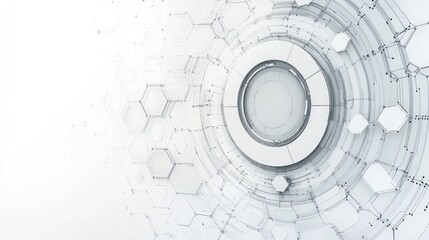 Obraz premium Abstract geometric shapes, hexagonal pattern, futuristic design, background image, for digital technology concepts