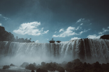 Iguazu falls with blue sky © Marek