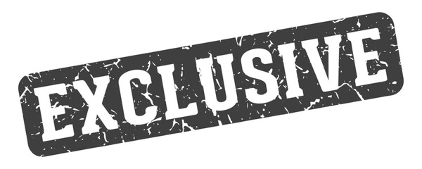 exclusive rectangular sign. exclusive stamp