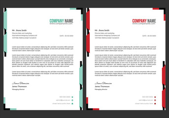 creative corporate modern letterhead design template.