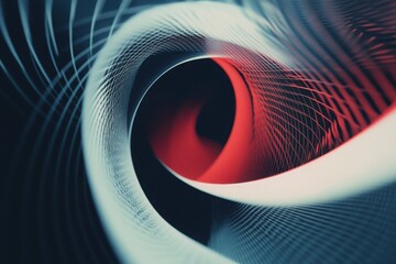 Vibrant Neon Spiral: A Surreal 3D Fractal Vortex with Pink and Blue Gradient in High-Definition Detail