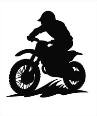 Silhouette of a Motocross Rider