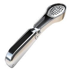 Obraz premium a garlic press with stainless steel construction, isolated