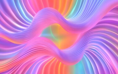 Obraz premium Colorful Flowing Waves in Abstract Design