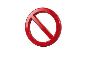 3d render of a forbidden sign not allowed