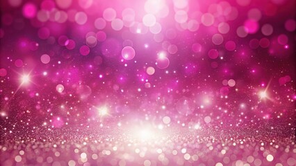 Abstract Pink Glitter Background with Shimmering Lights and Bokeh Effects